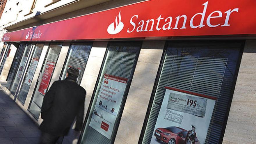 Una oficina del Banco Santander.