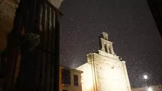 VÍDEO Y GALERÍA | La nieve deja bonitas imágenes en el casco antiguo de Zamora, pero condiciona la circulación en varias carreteras de la provincia