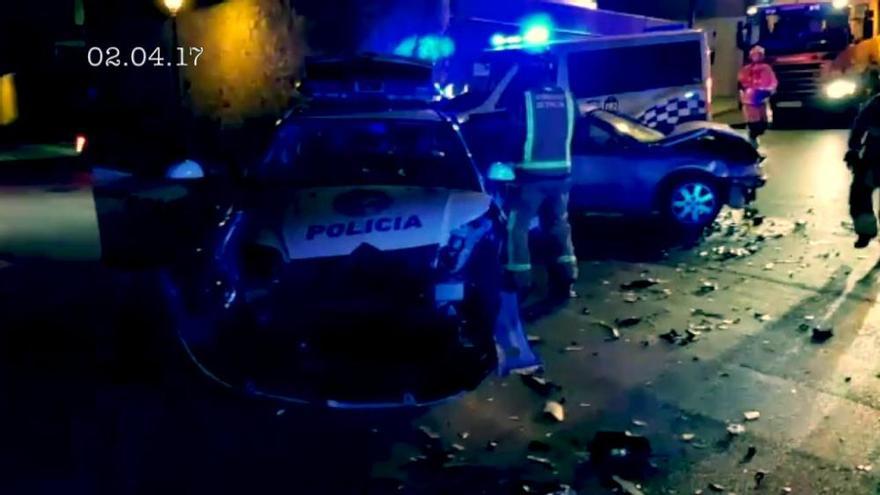 Dos policías, heridos al ser embestidos por un conductor ebrio en Palma