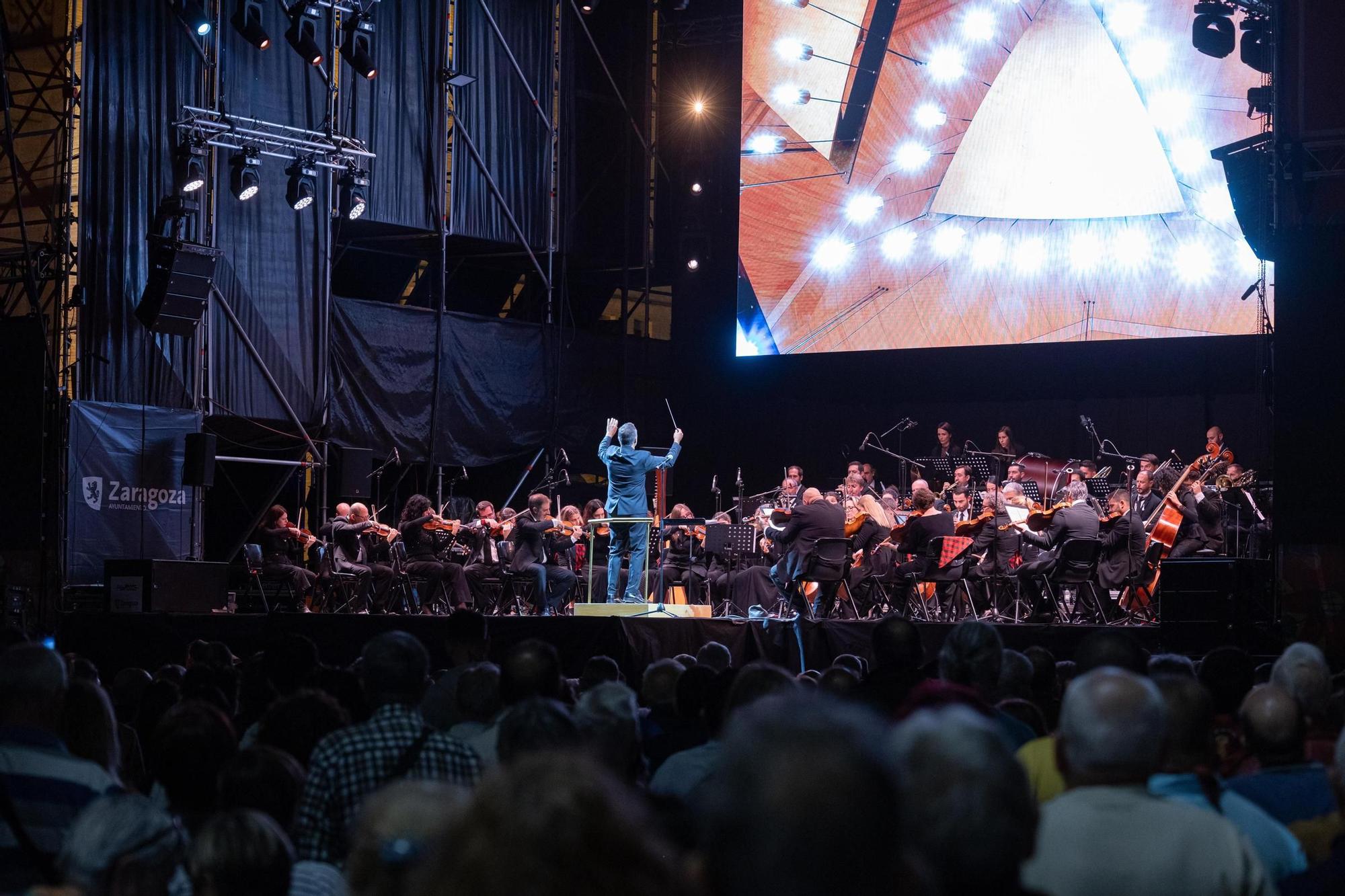 En imágenes | Concierto en la Plaza del Pilar de la Orquesta Reino de Aragón