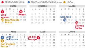 Calendario Laboral Valencia 2024