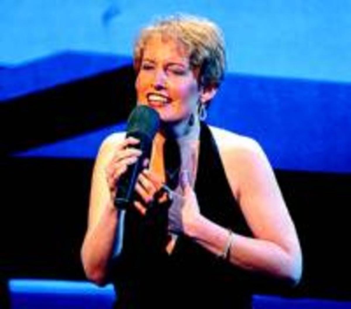 Liz Callaway, durant l’actuació al Foyer del Liceu. Liz Callaway, durant l’actuació al Foyer del Liceu.