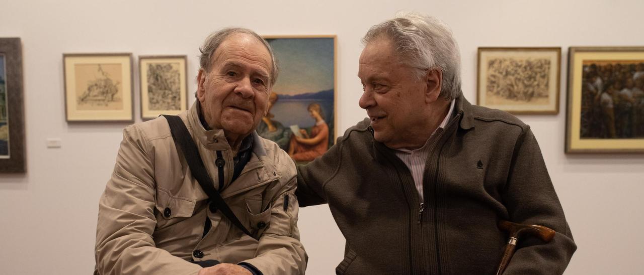 Antonio Pedrero, con Higinio Vázquez, en el Museo de Zamora