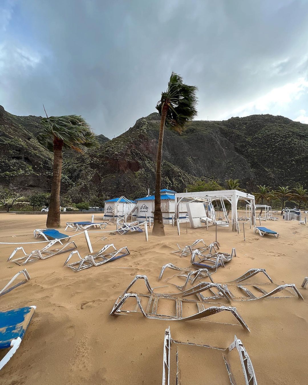 Incidencias por el temporal de viento en Tenerif