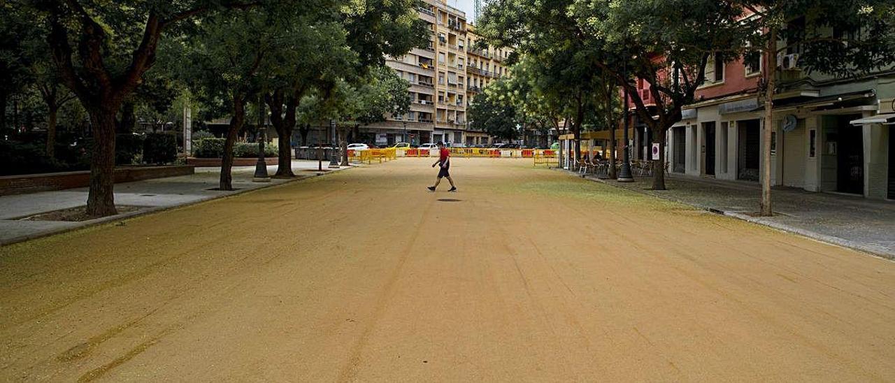 El amarillo &quot;ecológico&quot; toma la plaza Pintor Segrelles