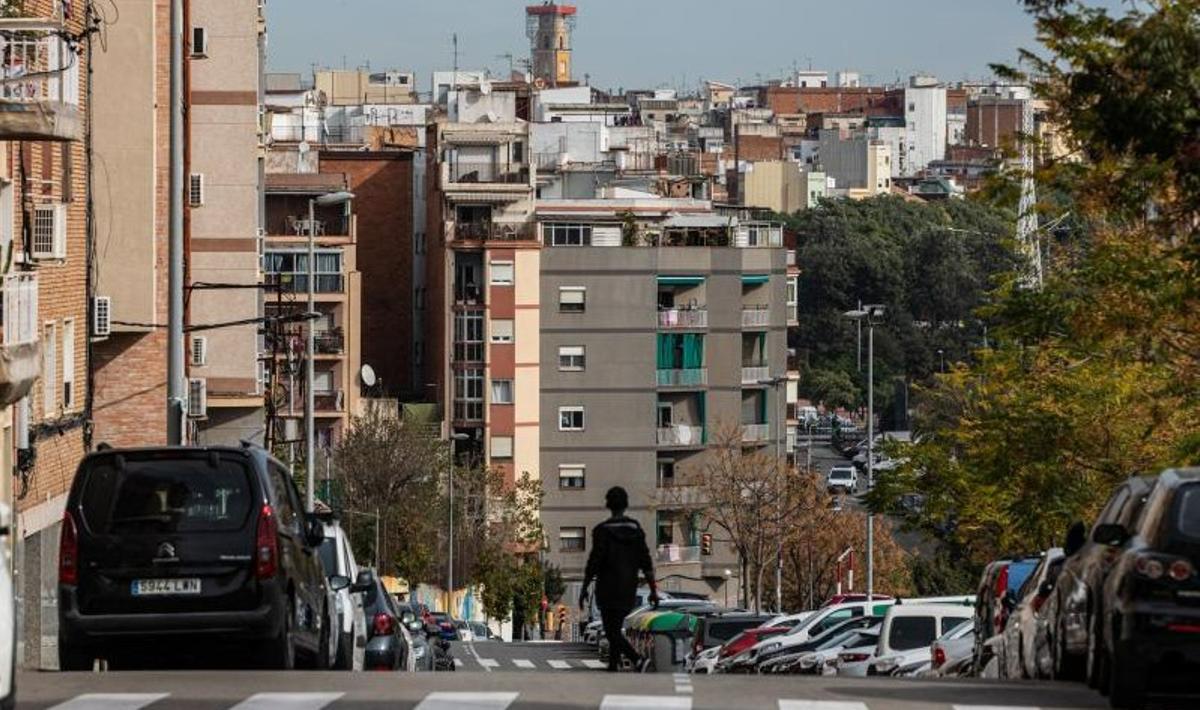 Vista panorámica de edificios de viviendas en L'Hospitalet de Llobregat.