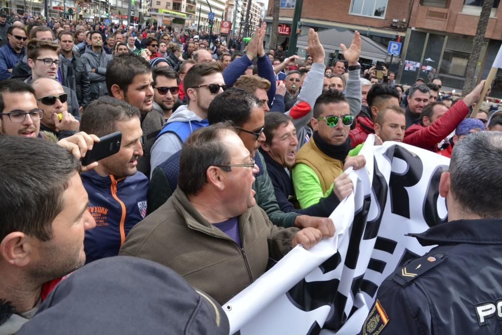 Manifestación en Murcia de los agricultores