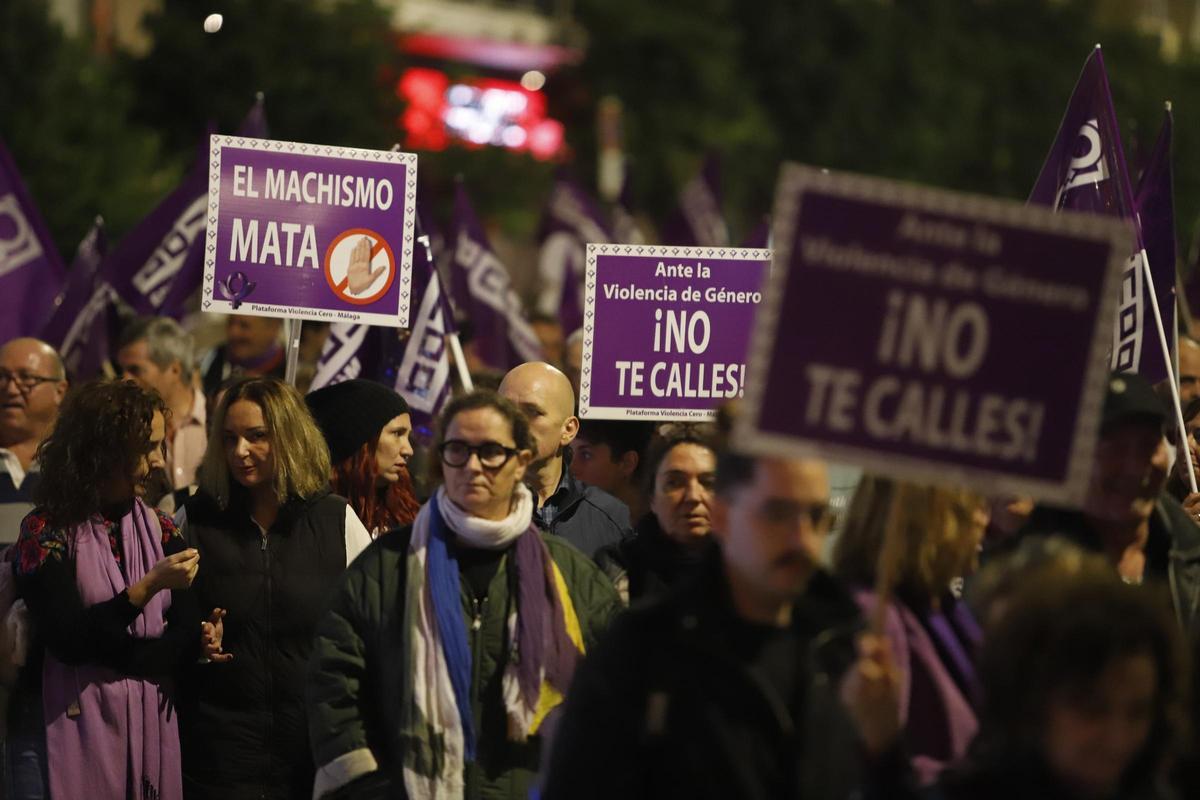 Imágenes de la manifestación con motivo del 25N