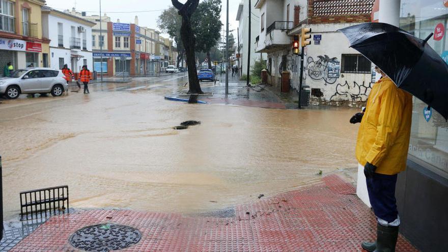 Fuertes lluvias en Campanillas en las últimas semanas.