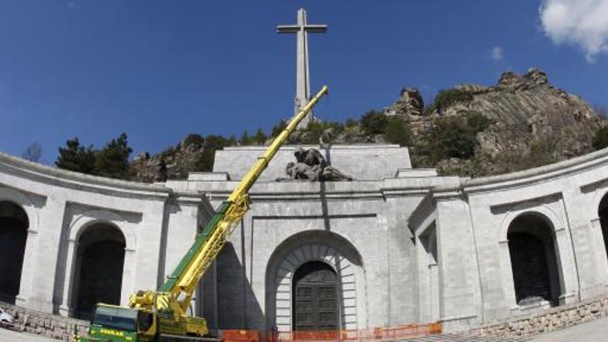 El Valle de los Caídos, durante unas obras recientes.