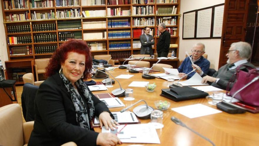 Consuelo Císcar, en el pleno del CVC hoy. Foto: Eduardo Ripoll