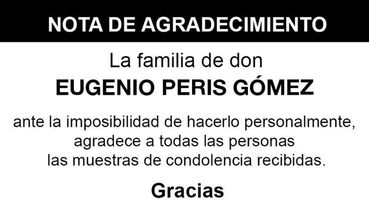 Nota Eugenio Peris Gómez