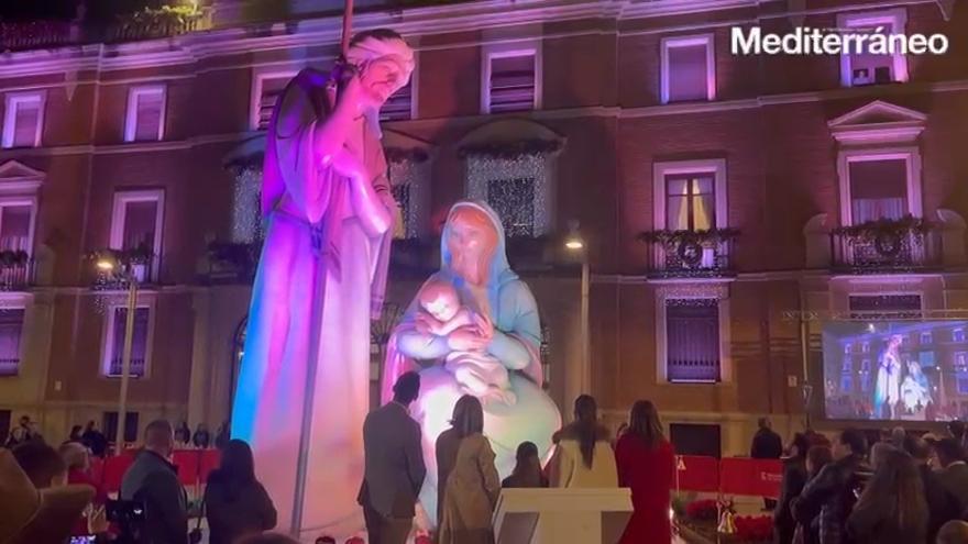 Inauguración del belén monumental de la plaza de las Aulas de Diputación