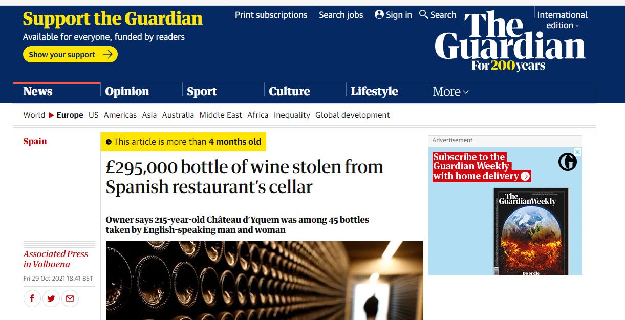 The Guardian también recoge el robo de Atrio.