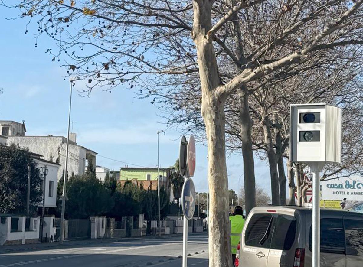 El radar de l'avinguda Rhode de Roses