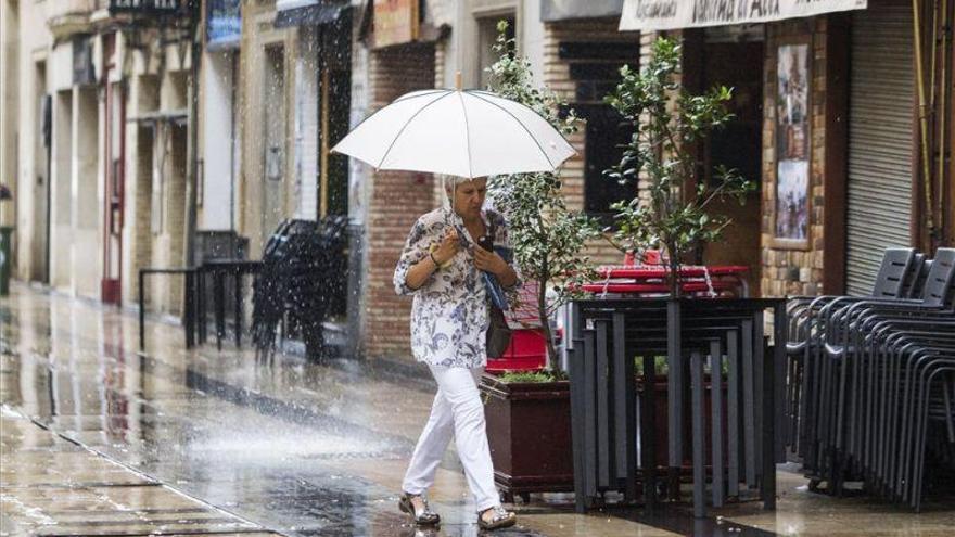 Las capitales de Aragón arrojan un balance normal de lluvias pero temperaturas altas