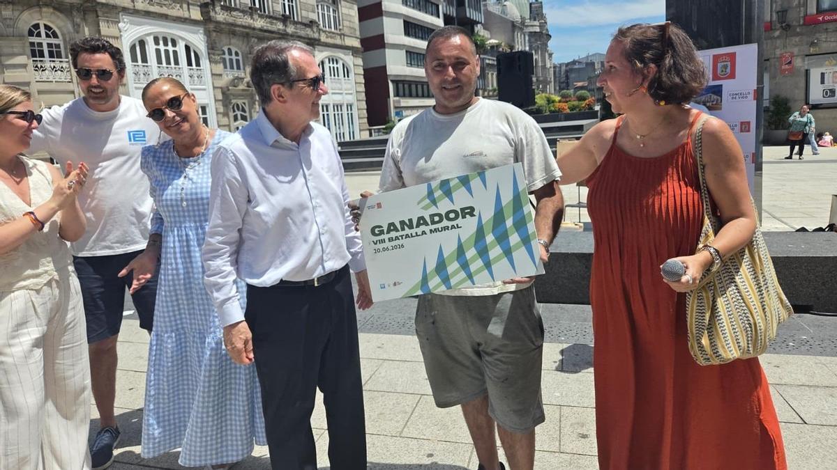 La Batalla Mural de Vigo adquiere carácter internacional y un gondomareño se lleva el premio
