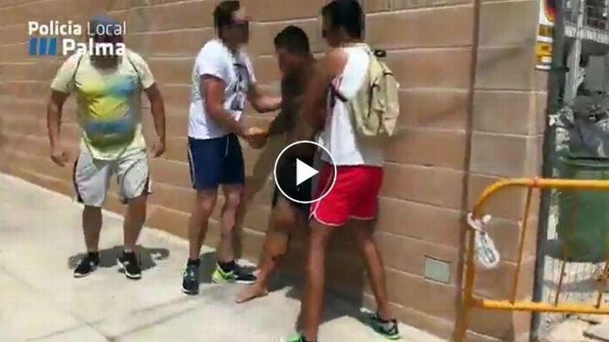 Vídeo de la persecución y detención de un ladrón en Palma