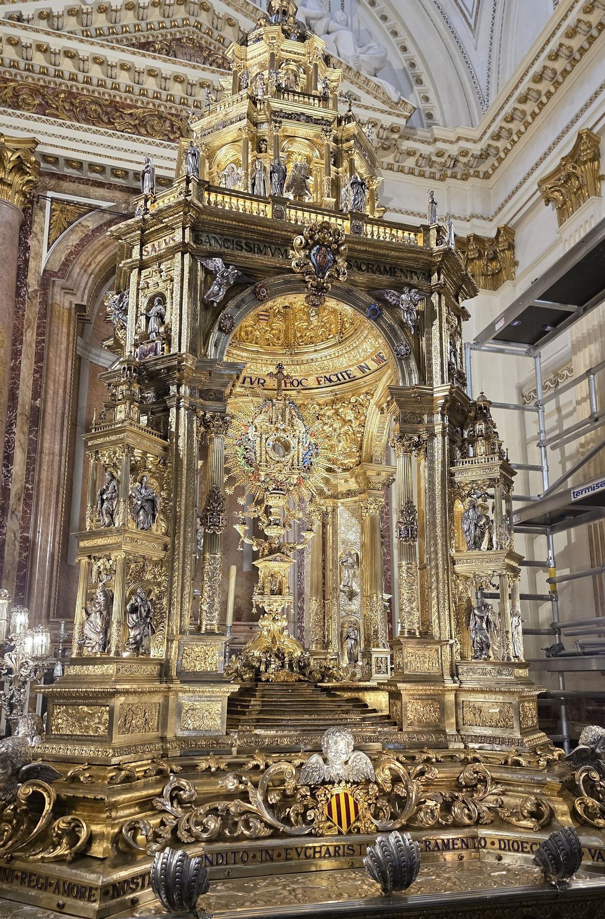 La Custodia, preparada para procesionar