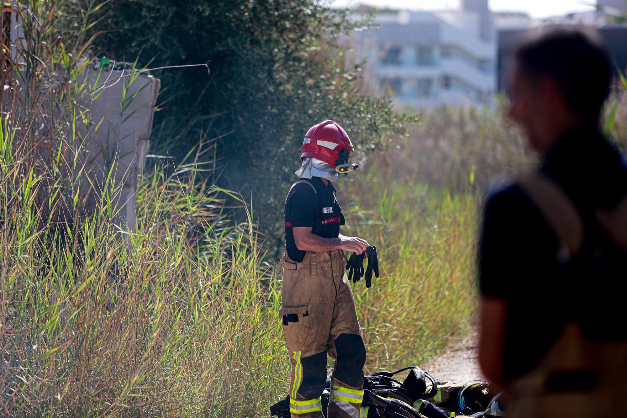 Incendio en una infravivienda en ses Feixes de Talamanca en Ibiza