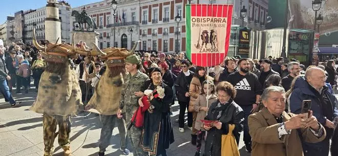GALERÍA | Mascaradas de Zamora recorren las calles más emblemáticas de Madrid