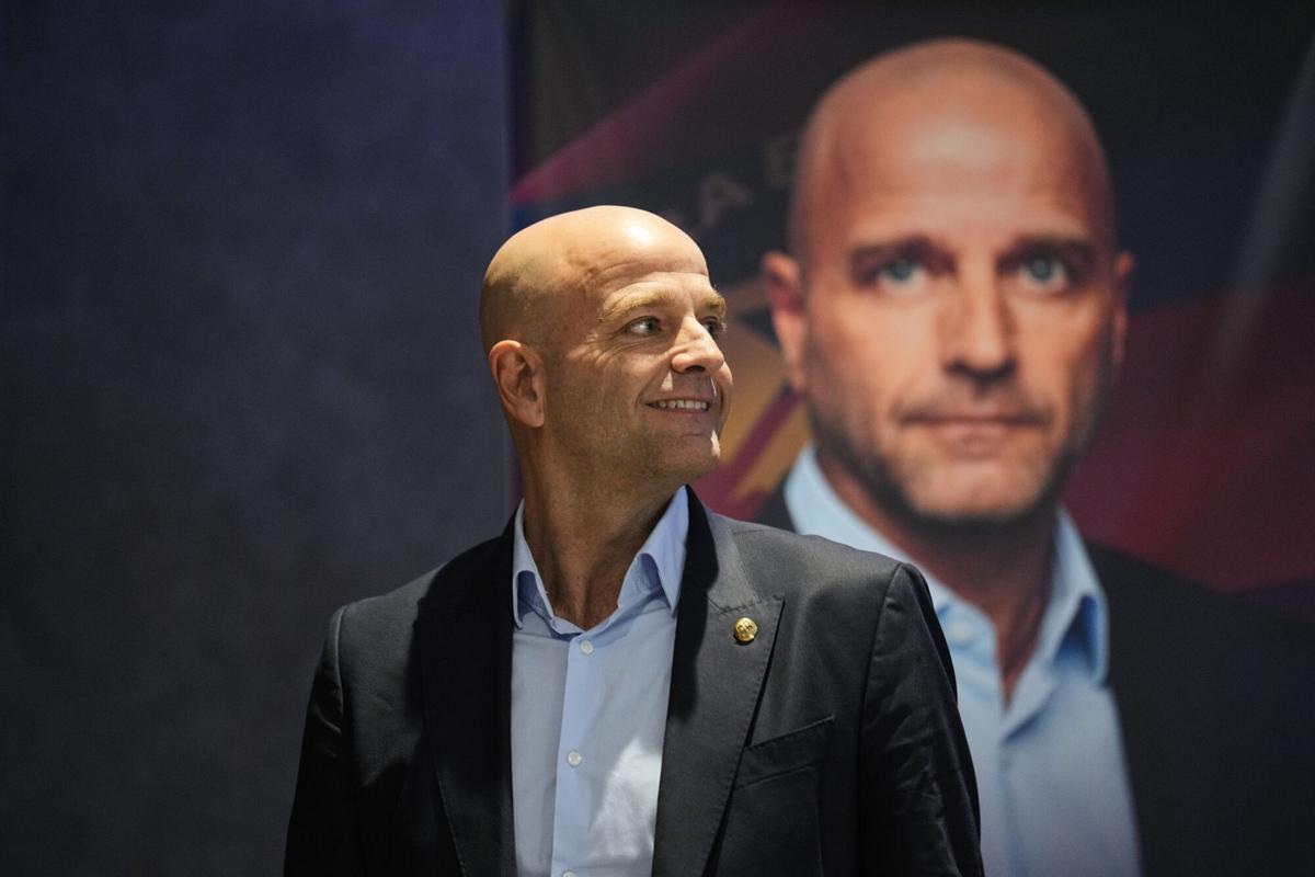 Businessman Xavi Vilajoana during his presentation as presidential candidate of FC Barcelona during a press conference held in Barcelona, Spain on 27 November 2025. FC Barcelona will held presidential elections upcoming 2026. EFE/Alejandro Garcia