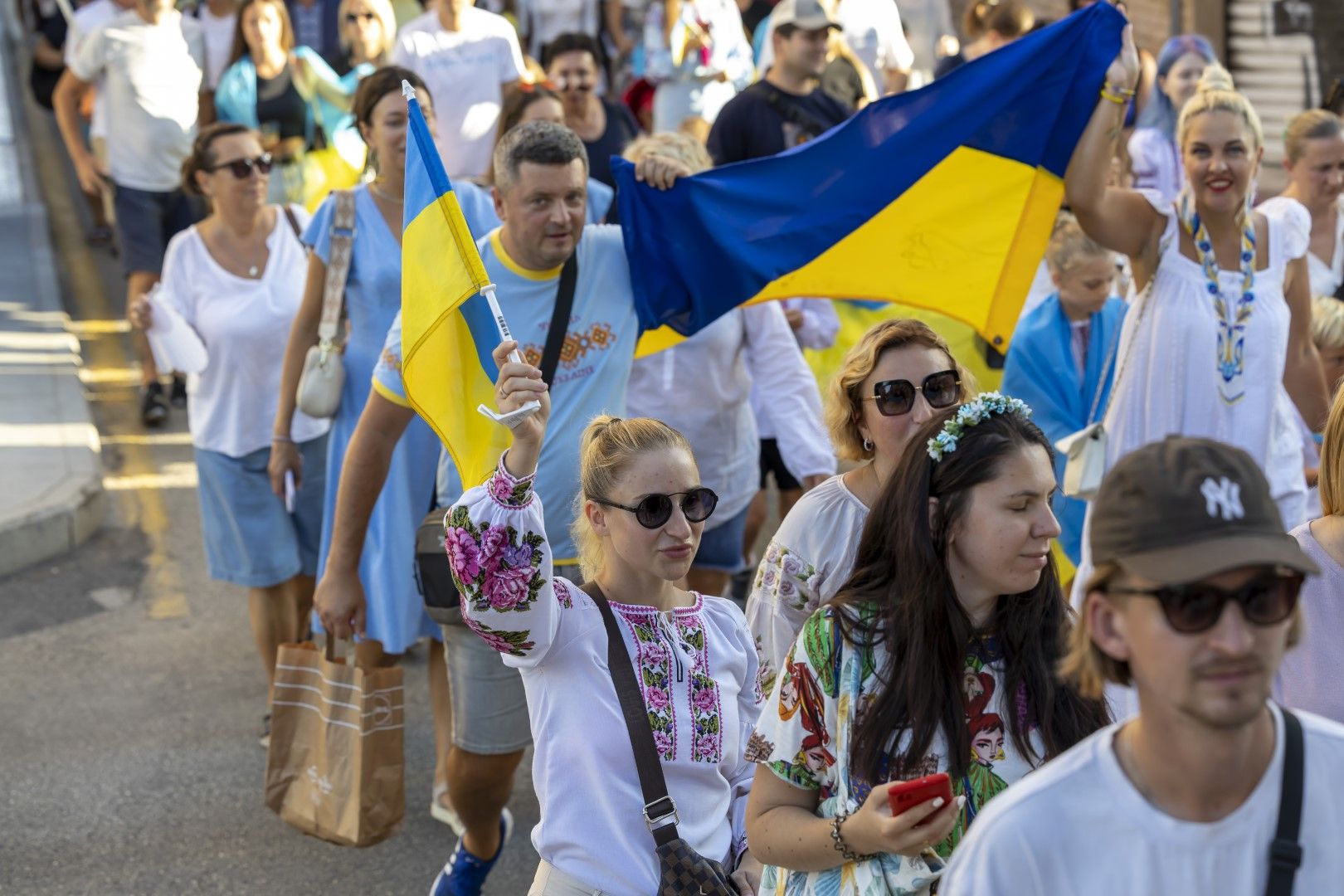 Celebración del aniversario de la independencia de Ucrania en las calles de Torrevieja y el Parque de las Naciones