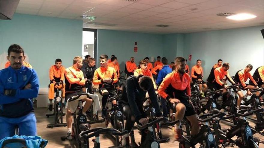 Sesión de gimnasio y amistoso ante el Valverdeño (0-5) para el Badajoz