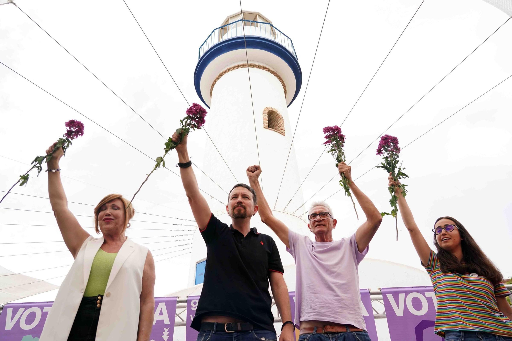 Mitin de Podemos, con Pablo Iglesias, en el Parque de Huelin 