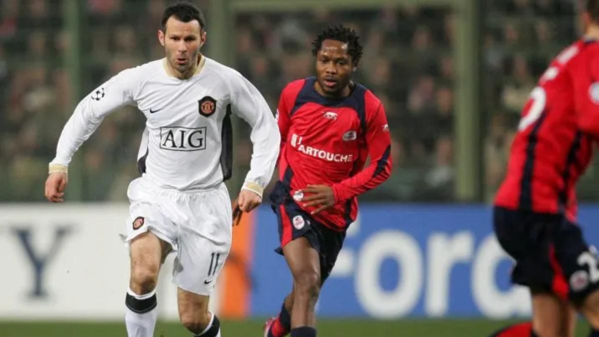 Giggs en la eliminatoria frente al Lille en 2007
