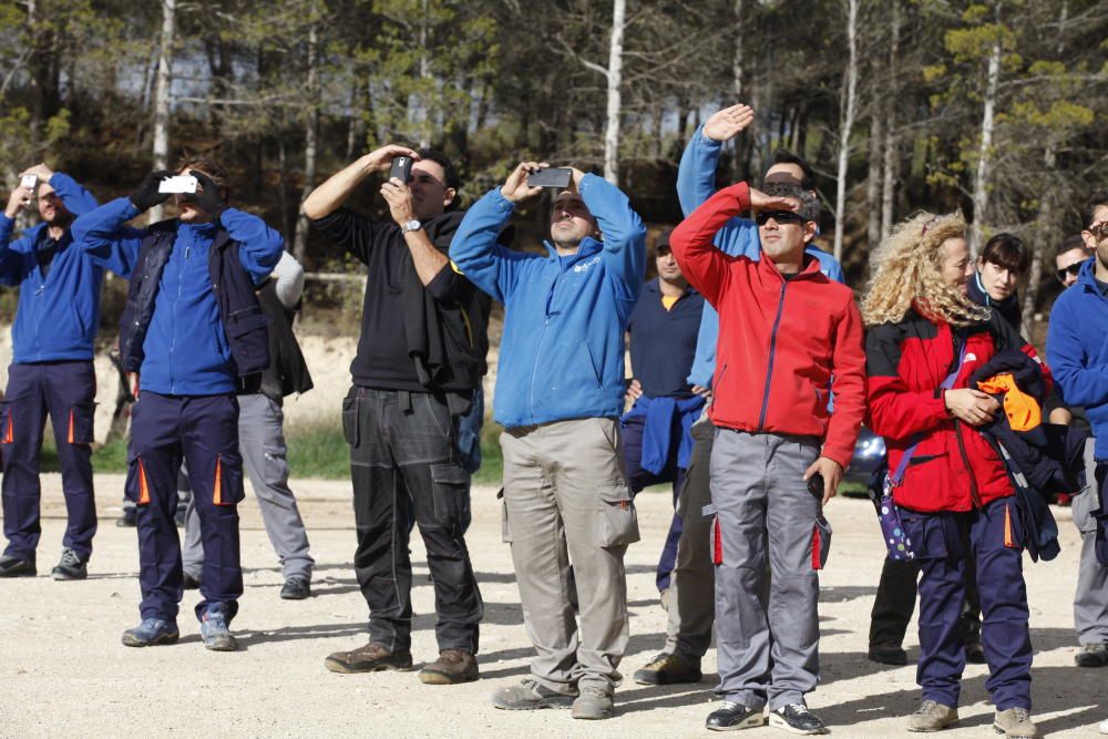 Simulacros de rescate en altura en Alcoy