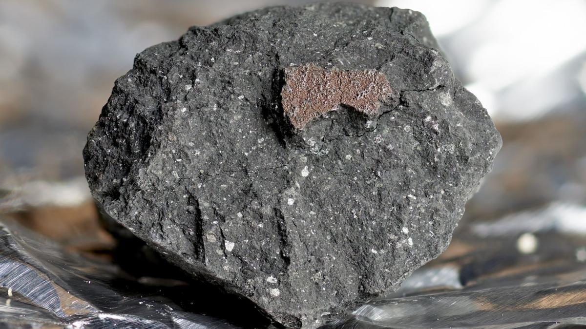 Imagen del meteorito recogido en Reino Unido