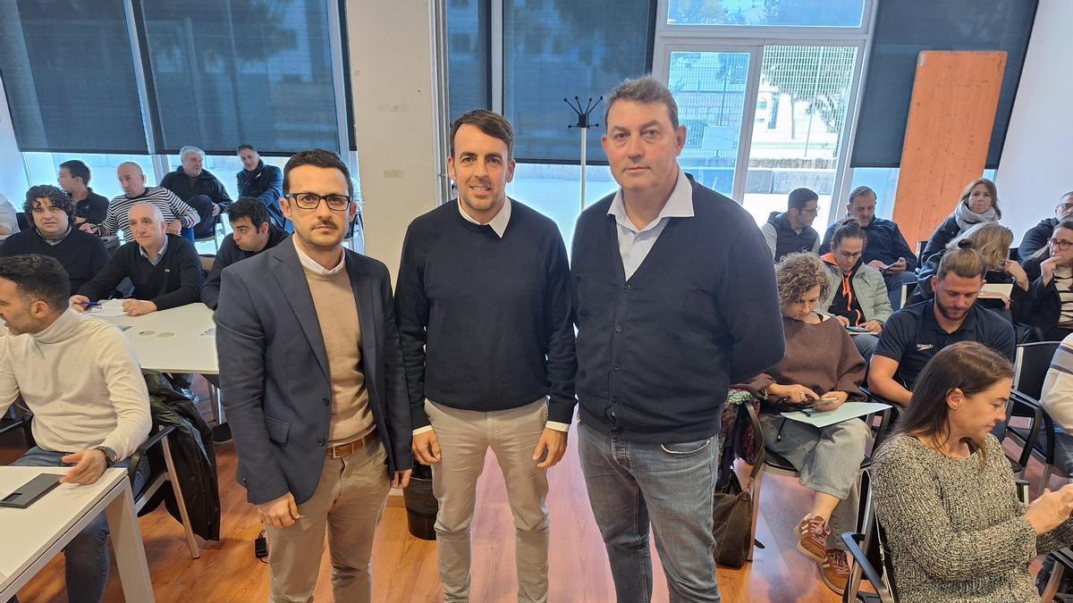 Joan Antoni Ramonell, Eladi Huertas y Toni Burguera, en la presentación del nuevo modelo.