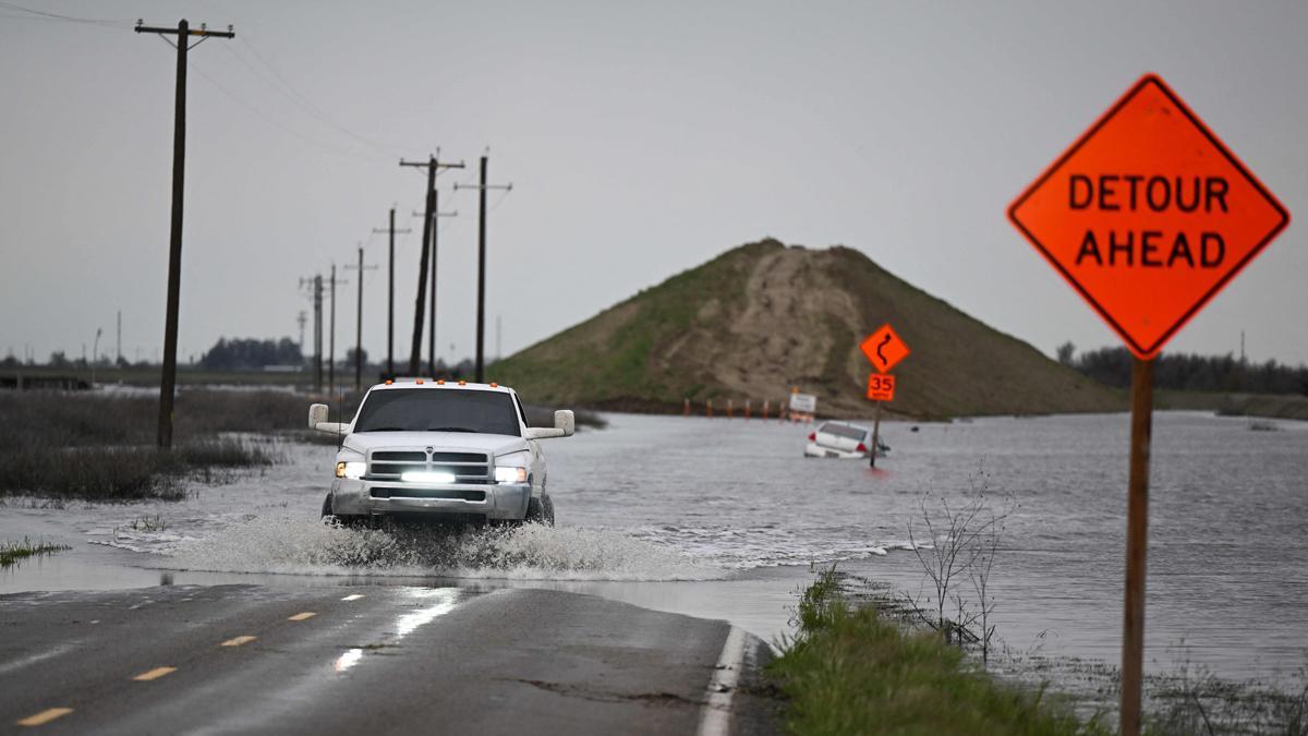 Inundaciones en el condado de Tulare, en California
