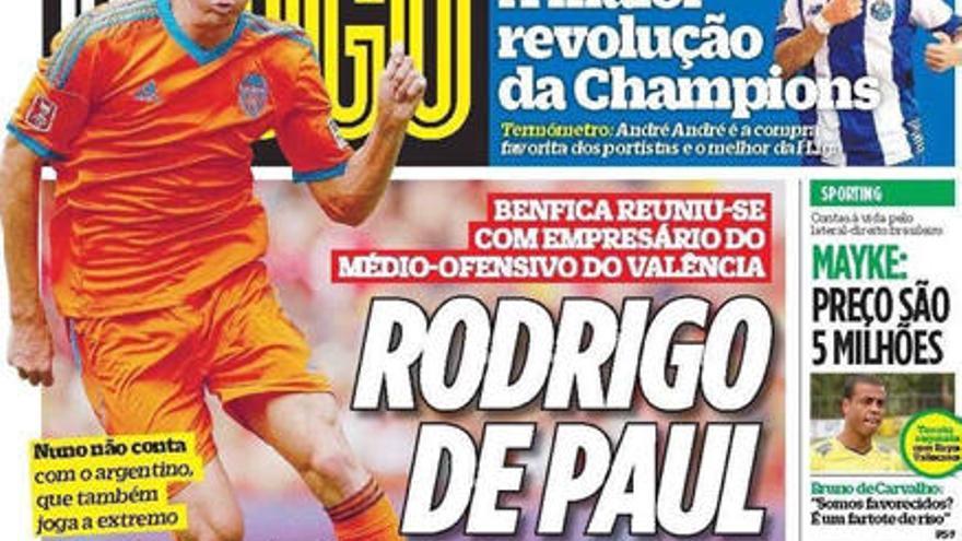 El Benfica quiere fichar a Rodrigo de Paul en enero