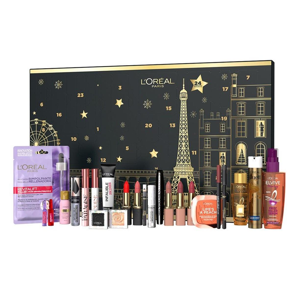 Calendario de adviento de L’Oréal Paris (Precio: 90 euros)