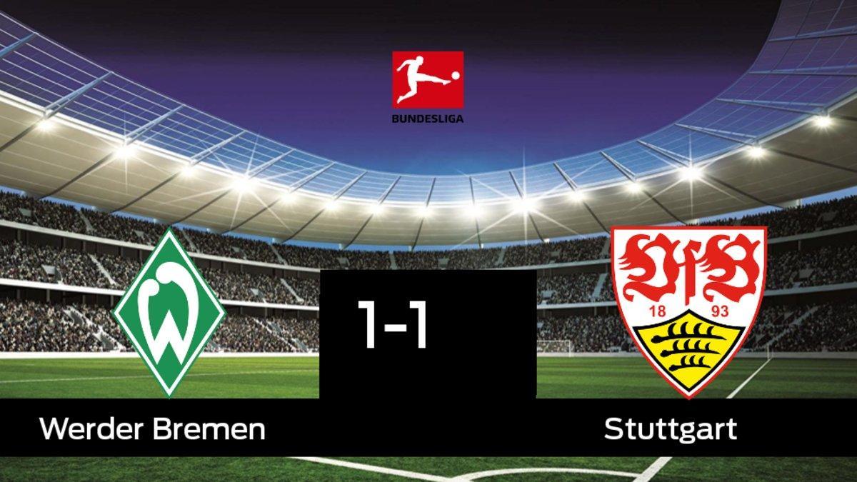 El Werder Bremen y el Stuttgart empatan (1-1)