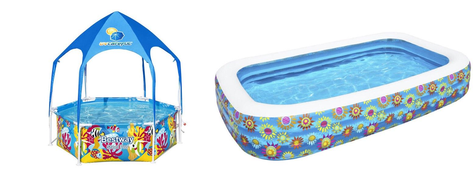 Dos modelos de piscinas desmontables para niños rebajadas de Decathlon