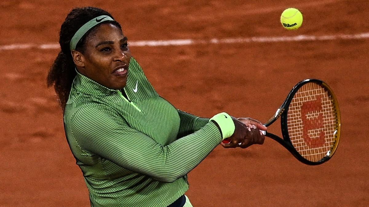Serena Williams en una acción durante su partido con Begu