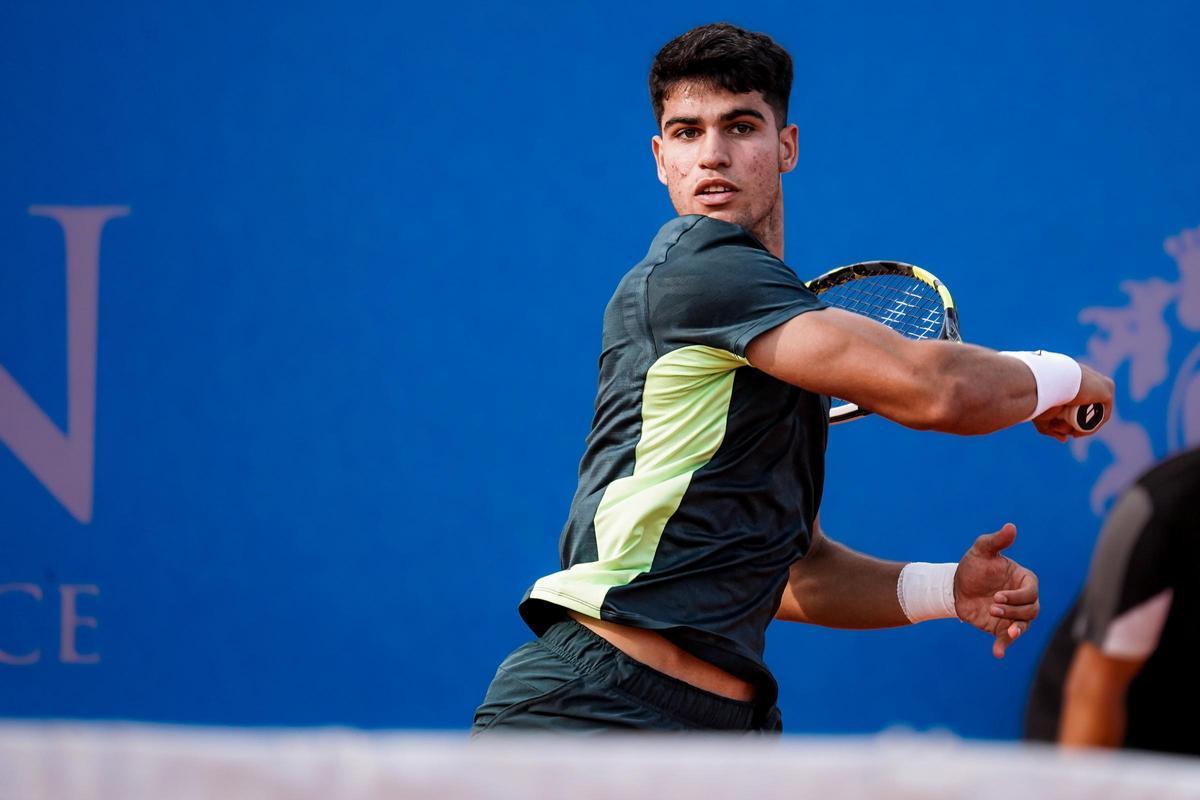 Carlos Alcaraz, durante un partido.