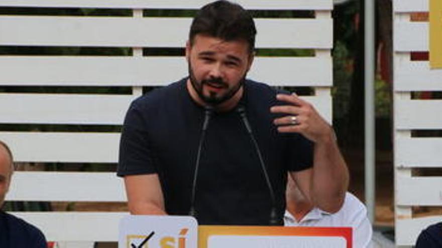 Rufián demana als comuns que participin en l&#039;1-O com a «demòcrates del sí o del no»