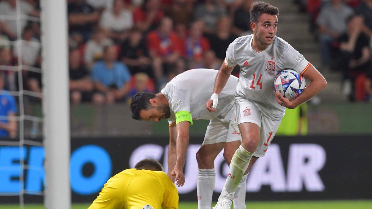 Eric Garcia, en un partido de la selección española