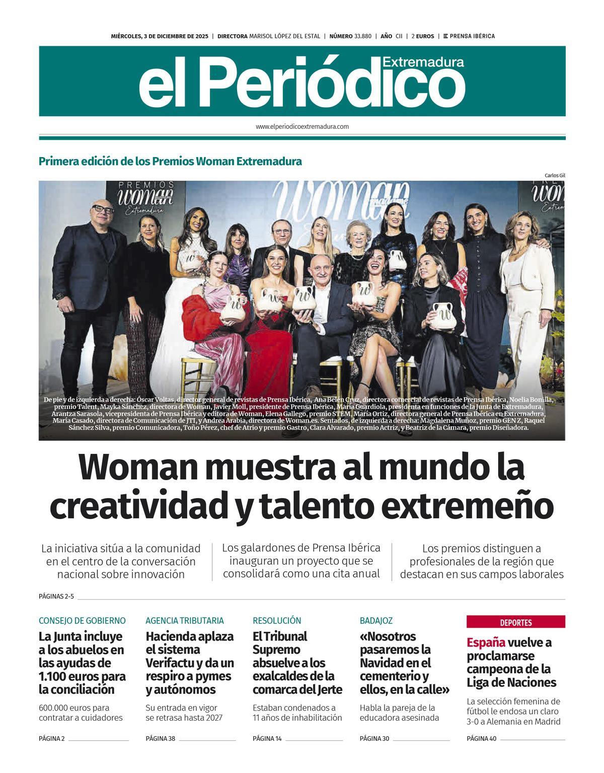 Consulta la portada correspondiente al día 3 de diciembre de 2025