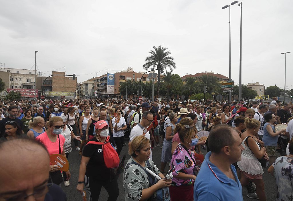 Romería de Murcia: Misa previa y primer tramo del recorrido