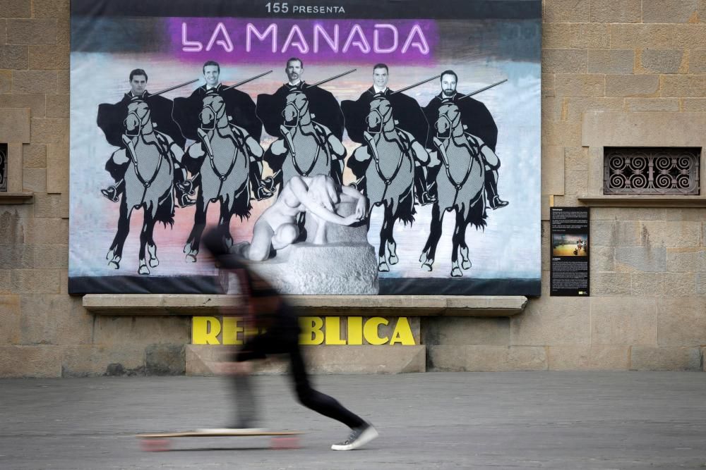 El mural, abans de ser escapçat