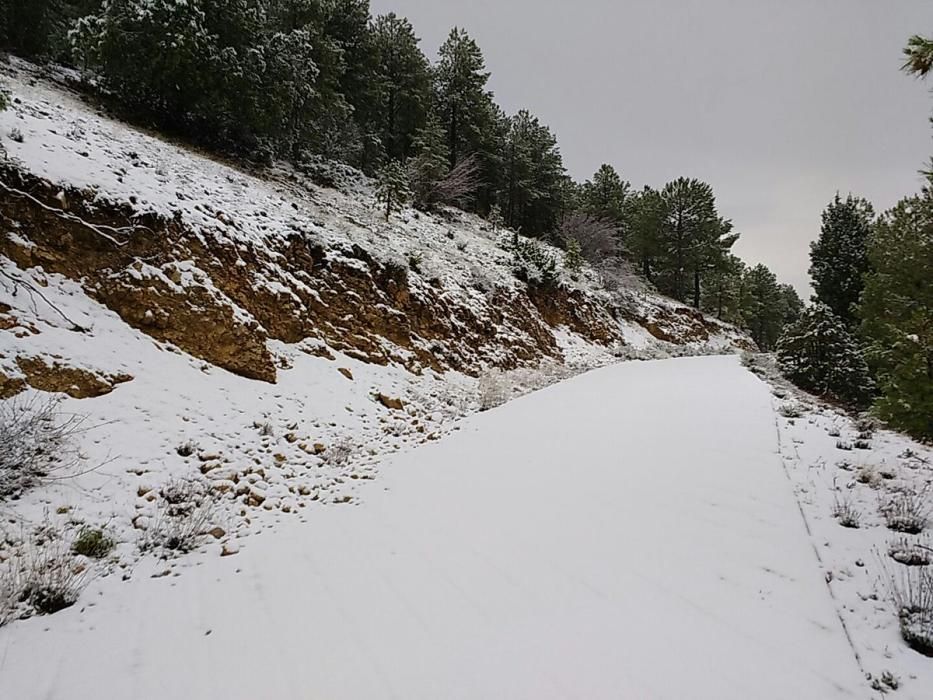 Aspecto, esta mañana, de la Pobla de Sant Miquel, en el Rincón de Ademuz.