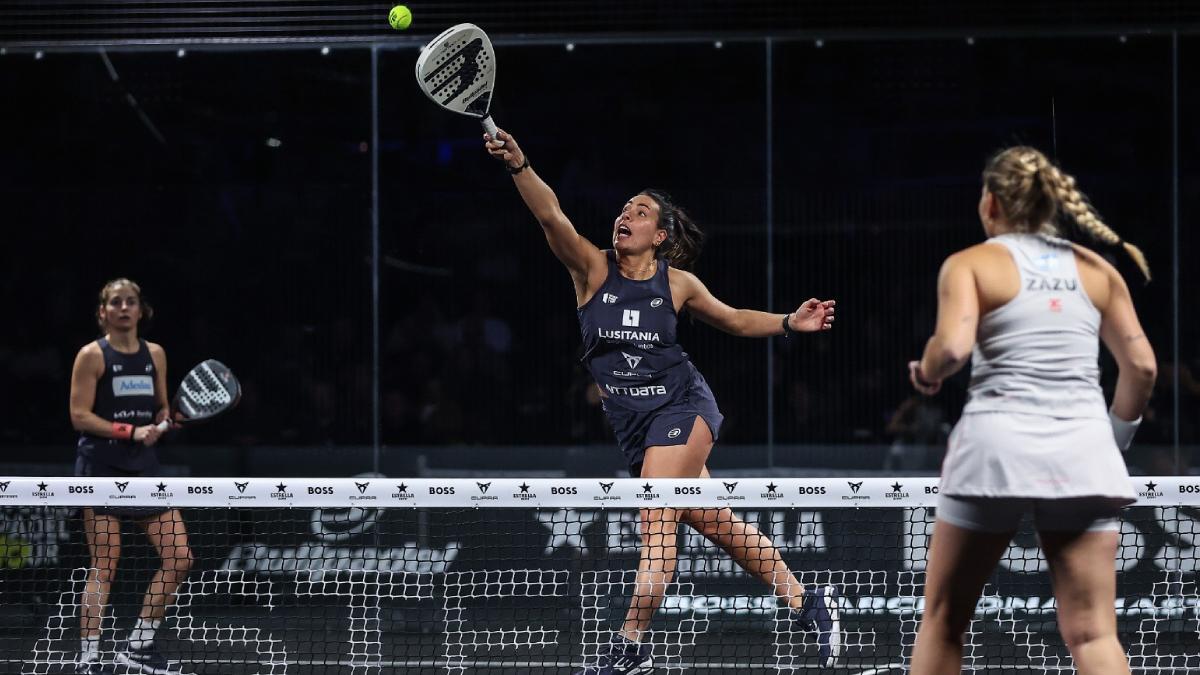 Sofi Araújo en un momento del partido de cuartos de final