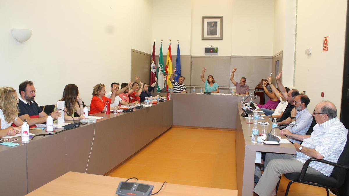 Un momento del Pleno del Ayuntamiento de Baena.