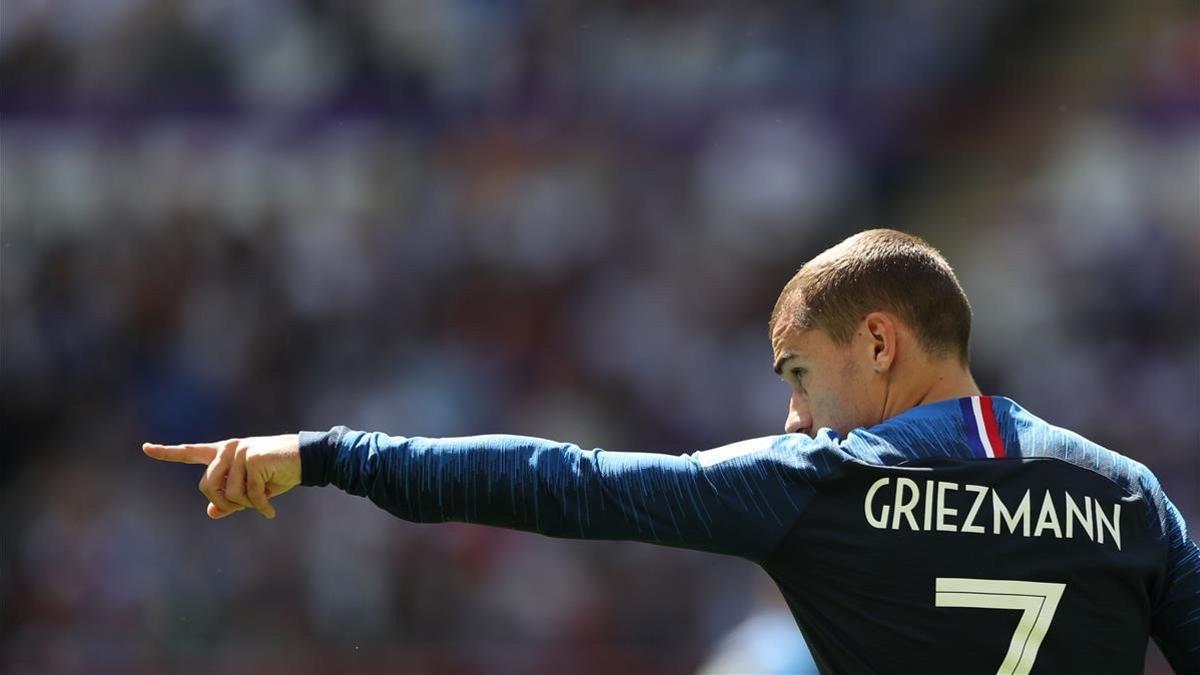 Griezmann en el partido frente Australia