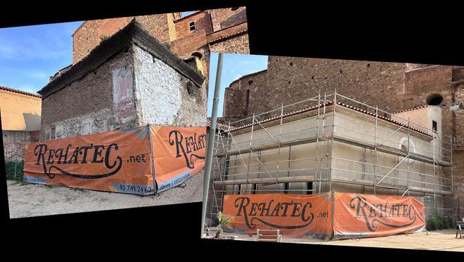El chocante antes y el después de la rehabilitación de la Capella dels Segadors’ de Barcelona